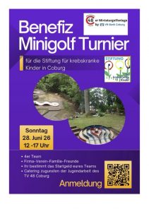 Mehr über den Artikel erfahren Benefiz Minigolf Turnier 2026 der TV 1848 Coburg