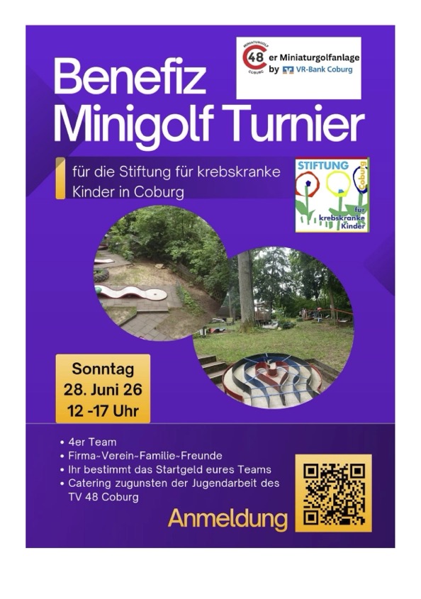 Benefiz Minigolf Turnier 2026 der TV 1848 Coburg